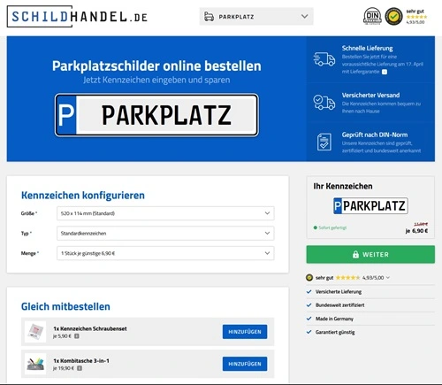 schildhandel.de-parkplatzschild